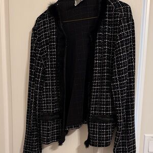 Joseph Ribkoff Black and White Checkered Tank Top size 16.  Two piece set
